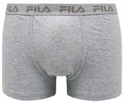 Bokserki męskie Fila 1-pak szare 2XL. Szare bokserki męskie 661, bez wzorów, z bawełny. Za 113.99 zł.