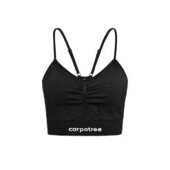 Biustonosz bezszwowy Carpatree Allure czarny. Czarne biustonosze sportowe damskie Carpatree, bez wzorów. W wyprzedaży za 119.99 zł.