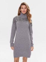 Liu Jo Sukienka dzianinowa MS16G 02050 Szary Relaxed Fit. Szare sukienki damskie Liu Jo, xl, bez wzorów, z dzianiny, bez kołnierzyka, bez ramiączek. Za 1,439.00 zł.