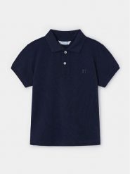 Mayoral Polo 150 Granatowy Regular Fit. Niebieskie t-shirty chłopięce Mayoral, bez wzorów, z bawełny, bez ramiączek. Za 39.99 zł.