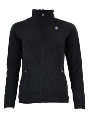 Peak Mountain Kurtka polarowa "Afonor" w kolorze czarnym rozmiar: S. Czarne kurtki damskie Peak Mountain, s, z aplikacjami, z materiału, bez kaptura. Za 104.89 zł.