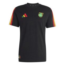 Koszulka Jamajka DNA Coupe du Monde 2026. Czarne t-shirty sportowe męskie Adidas, uniwersalny, z bawełny, bez ramiączek, do piłki nożnej. Za 237.50 zł.