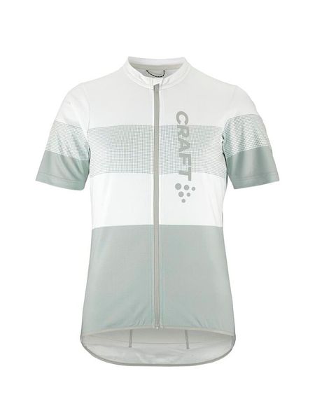 Craft Koszulka kolarska "Core Endur" w kolorze zielono-białym rozmiar: L. Białe bluzki sportowe damskie Craft, l, bez kołnierzyka, bez ramiączek. Za 113.90 zł.