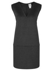 Calvin Klein Sukienka dzianinowa LV044D017G Szary Relaxed Fit. Szare sukienki damskie CALVIN KLEIN, bez wzorów, z dzianiny, bez kołnierzyka, bez ramiączek. Za 749.99 zł.