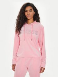 Guess Bluza V4RQ25 KBXI2 Różowy Regular Fit. Czerwone bluzy bez kaptura damskie Guess, xxs, z syntetyku. Za 209.99 zł.