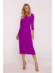 Stylove Sukienka w kolorze fioletowym rozmiar: XL. Różowe sukienki damskie Stylove, xl, bez wzorów, bez kołnierzyka, bez ramiączek, midi. Za 239.99 zł.