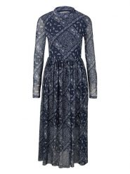 TOM TAILOR Denim Sukienka w kolorze granatowym rozmiar: XS. Niebieskie sukienki damskie Tom Tailor Denim, xs, bez wzorów, z denimu, bez kołnierzyka, bez ramiączek, maxi, rozkloszowane. Za 56.93 zł.