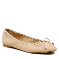 Baleriny Jenny Fairy. Brązowe baleriny damskie Jenny Fairy, bez wzorów, bez obcasa. Za 49.99 zł.