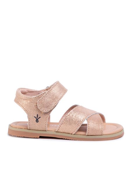 EMU Australia Sandały Rose K12215 Złoty. Żółte sandały dziewczęce Emu Australia, ze skóry, bez zapięcia. Za 109.99 zł.