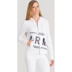 BLUZA Armani Exchange. Białe bluzy z kapturem damskie Armani Exchange, l, z materiału. Za 335.40 zł.