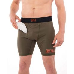 Szorty kompresyjne Metal Boxe. Zielone szorty męskie METAL BOXE, bez kołnierzyka. Za 222.00 zł.