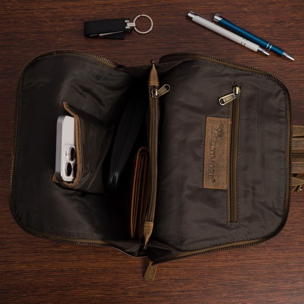 Plecak skórzany damski brązowy skóra naturalna nubuk Beltimore S11. Brązowe plecaki damskie bez wzorów, z nubiku. Za 219.90 zł.