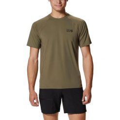Koszulka sportowa męska Mountain Hardwear Crater Lake z krótkim rękawem. Żółte t-shirty sportowe męskie MOUNTAIN HARDWEAR, na lato, l, bez ramiączek, rowerowe. Za 199.00 zł.