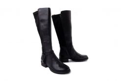 RIEKER Z9564-00 black, kozaki damskie. Czarne kozaki damskie Rieker, bez obcasa, na obcasie. Za 499.90 zł.