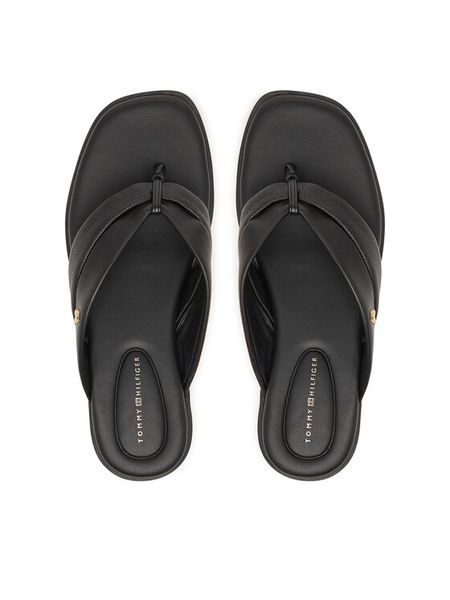 Tommy Hilfiger Japonki FW0FW09216 Czarny. Czarne klapki damskie Tommy Hilfiger, bez wzorów, ze skóry, bez obcasa. Za 359.99 zł.