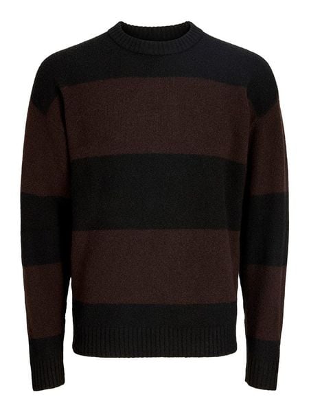 Jack & Jones Sweter w kolorze czarno-brązowym rozmiar: M. Brązowe swetry męskie Jack & Jones, m, bez wzorów, z wełny, bez kołnierzyka. Za 119.95 zł.