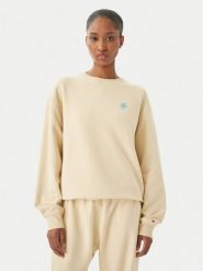 Tommy Hilfiger Bluza Logo Embroidery WW0WW48724 Beżowy jasny Relaxed Fit. Brązowe bluzy bez kaptura damskie Tommy Hilfiger, xs, z bawełny. Za 399.99 zł.