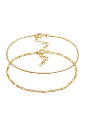 Elli Armkettchen 2er Set Figaro Rund 925 Silber Bransoletki 1 ct Damski. Bransoletki damskie Elli, srebrne. Za 296.99 zł.