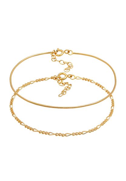 Elli Armkettchen 2er Set Figaro Rund 925 Silber Bransoletki 1 ct Damski. Bransoletki damskie Elli, srebrne. Za 296.99 zł.