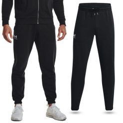 Spodnie dresowe męskie UNDER ARMOUR Essential Fleece joggery. Czarne spodnie dresowe męskie Under Armour, z dresówki. Za 174.99 zł.