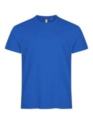 Clique Basic-T T-shirt męski dopasowany krój. Niebieskie t-shirty męskie CLIQUE, m, bez wzorów, z bawełny, bez kołnierzyka. Za 82.69 zł.