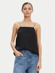 HUGO Top Cebena 50536436 Czarny Regular Fit. Czarne topy damskie Hugo, bez wzorów, z syntetyku, bez kołnierzyka. Za 279.99 zł.