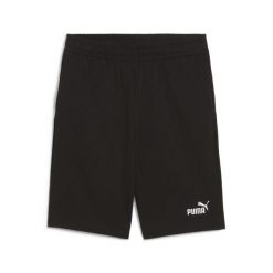 Młodzieżowe szorty ESS z logo No. 1 z dżerseju PUMA Black. Czarna szorty męskie Puma, bez wzorów, z dżerseju, młodzieżowe. Za 89.00 zł.
