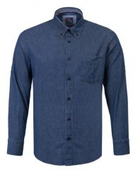 Sportowa, Bawełniana Koszula Męska - Pako Jeans - Jeansowa. Niebieskie koszule męskie Pako Jeans, l, bez wzorów, z bawełny, bez kołnierzyka, bez ramiączek. Za 169.00 zł.