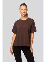 Spaio Koszulka "Urban" w kolorze brązowym rozmiar: S. Brązowe bluzki damskie Spaio, s, bez wzorów, z bawełny, bez kołnierzyka, bez ramiączek. Za 82.99 zł.