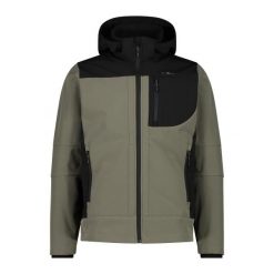 Kurtka męska turystyczna CMP 3A01787N. Zielone kurtki męskie CMP, l, bez wzorów, z softshellu, sportowe, z kapturem. Za 319.99 zł.