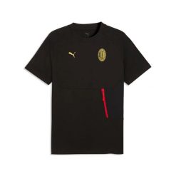 Koszulka z kieszonką AC Milan Tech 2025/26. Czarne t-shirty sportowe męskie Puma, xs, bez ramiączek, do piłki nożnej. Za 179.50 zł.