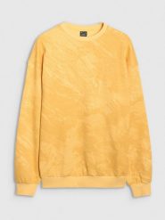 4F Bluza dresowa nierozpinana bez kaptura męska - żółta L. Żółte bluzy bez kaptura męskie 4f, l, z bawełny. W wyprzedaży za 79.99 zł.