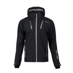 Kurtka softshell męska Vara SS. Szare kurtki męskie Bergson, m, bez wzorów, z softshellu, sportowe, bez kaptura. W wyprzedaży za 424.00 zł.