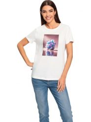 Heine Koszulka w kolorze białym rozmiar: 36. Białe t-shirty damskie Heine, bez wzorów, z bawełny, bez kołnierzyka. Za 43.99 zł.