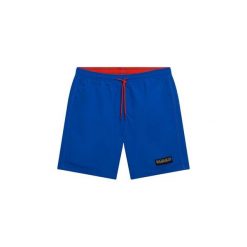 Szorty Napapijri Iaato. Niebieskie szorty męskie Napapijri, bez kołnierzyka. W wyprzedaży za 226.00 zł.