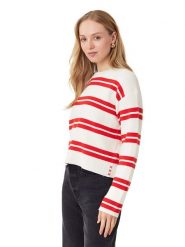 Scotch & Soda Sweter w kolorze biało-czerwonym rozmiar: L. Białe swetry klasyczne damskie Scotch & Soda, l, bez kołnierzyka. Za 161.73 zł.