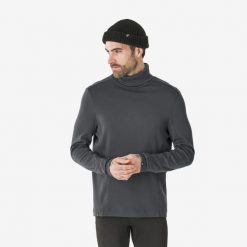 Koszulka termoaktywna narciarska męska Quecha BL 500 wool neck. Czarne bielizna termoaktywna męska WED'ZE, m, bez wzorów, z elastanu. Za 269.99 zł.