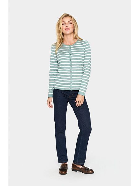 SAINT TROPEZ Kardigan w kolorze turkusowym rozmiar: XXL. Niebieskie kardigany damskie Saint Tropez, xxl, bez wzorów. Za 69.99 zł.