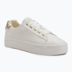 Buty damskie GANT Avona. Białe buty sportowe na co dzień damskie Gant, bez wzorów, ze skóry, trekkingowe. Za 429.99 zł.