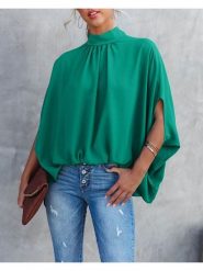 LA Angels Bluzka w kolorze zielonym rozmiar: XL. Zielone bluzki damskie LA Angels, xl, bez wzorów, bez kołnierzyka, bez ramiączek. Za 149.95 zł.