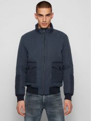 Boss Kurtka bomber Odre-D 50440995 Granatowy Regular Fit. Niebieskie kurtki męskie Boss, m, bez wzorów, z bawełny, bez kaptura. Za 939.99 zł.