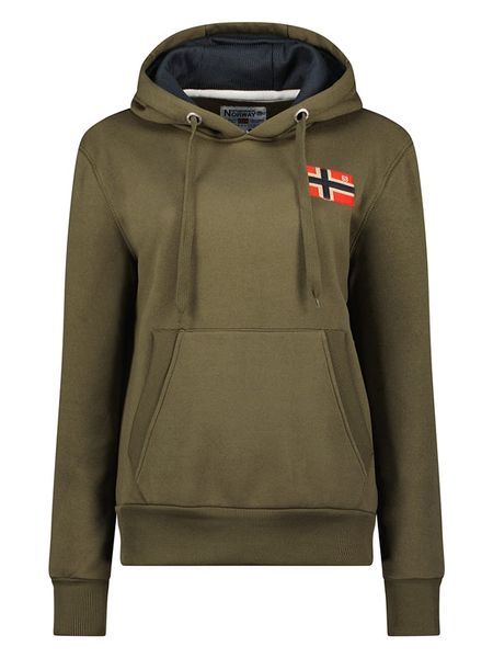 Geographical Norway Bluza "Genifer" w kolorze khaki rozmiar: L. Brązowe bluzy z kapturem damskie Geographical Norway, l. Za 117.45 zł.