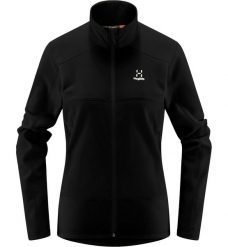 Bluza polarowa damska Buteo Mid. Czarne bluzy bez kaptura damskie Haglöfs, m, z polaru. Za 305.70 zł.