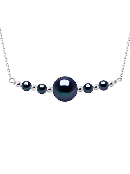 Mitzuko Srebrny naszyjnik z perłami - dł. 38 cm rozmiar: onesize. Szare naszyjniki damskie Mitzuko, srebrne. Za 260.99 zł.