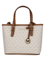 Michael Kors Torebka w kolorze kremowym - 26 x 18 x 8 cm rozmiar: onesize. Brązowe torebki klasyczne damskie Michael Kors, bez wzorów, z materiału, bez dodatków. Za 608.99 zł.