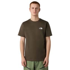 1321 The North Face Casual T-shirt męski M, krótki rękaw, standardowy krój. Brązowe t-shirty męskie The North Face, m, bez wzorów, z bawełny, bez kołnierzyka. Za 321.99 zł.