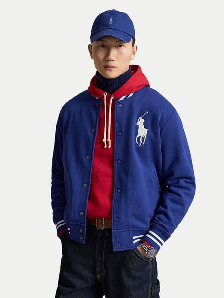 Polo Ralph Lauren Bluza 710951717502 Niebieski Regular Fit. Niebieskie bluzy bez kaptura męskie Polo Ralph Lauren, m, z bawełny. Za 1,499.00 zł.