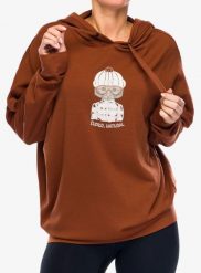 Bluza z kapturem damska Super.natural Snow Cat Hoodie. Brązowe bluzy z kapturem damskie Super.natural, xl, z elastanu. Za 510.39 zł.