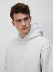 Bluza z kapturem - ciemnoszary. Szare bluzy z kapturem męskie Reserved, l, z bawełny. Za 129.99 zł.