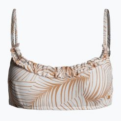 Góra od stroju kąpielowego ROXY Palm Tree Dreams. Białe bikini damskie Roxy, bez wzorów. Za 67.99 zł.